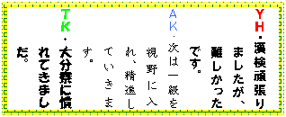 �e�L�X�g �{�b�N�X: �x�g�E�����撣��܂������A��������ł��B
�`�j�E���͈ꋉ������ɓ���A���i���Ă����܂��B
�s�j�E�啪���Ɋ���Ă��܂����B
